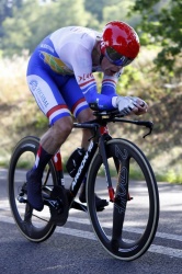 Remco Grasman  world champion on UCI World Championships Time Trial at Albi, France using 2-SPOKE wheelset!